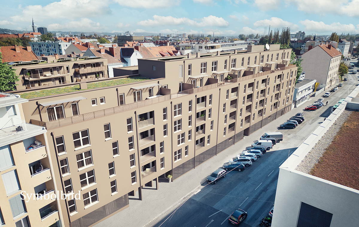 "Am Puls der Zeit" - Neubauprojekt Rankengarten! 3-Zimmer-Wohnung mit Balkon und Dachterrasse! /  / 8020 Gries / Bild 1
