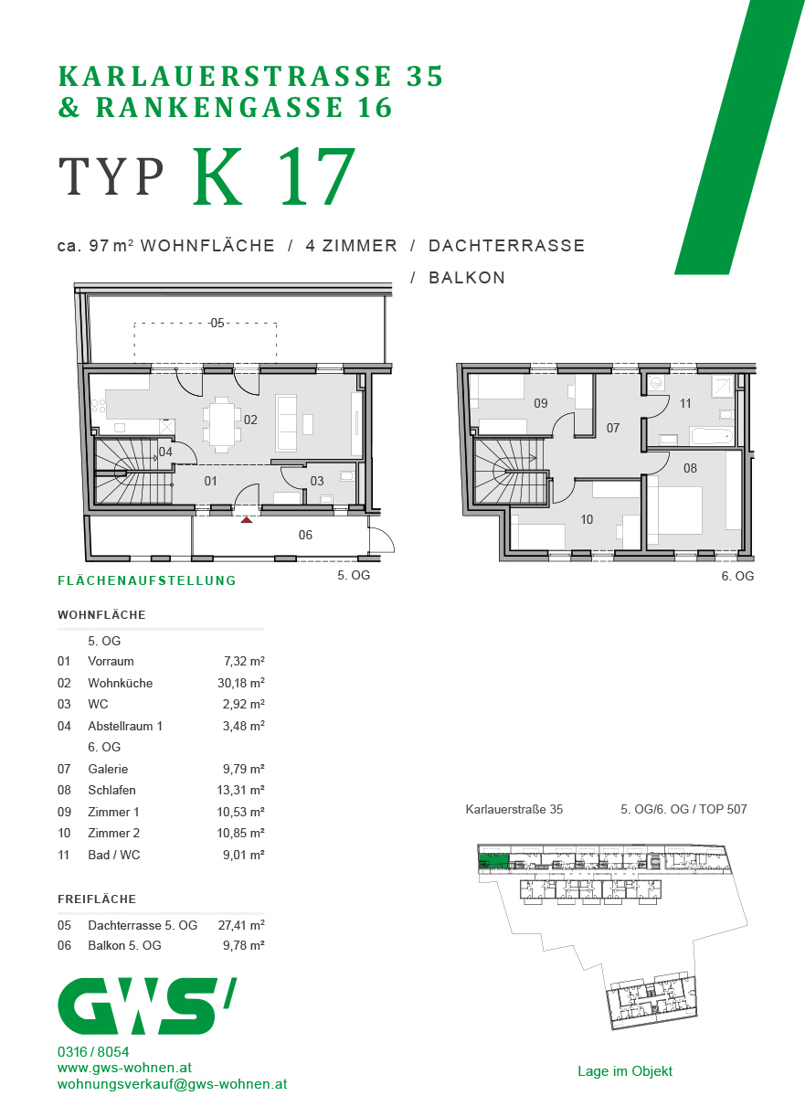 Graz, Rankengasse 16 & Karlauerstraße 35 - freifinanzierte Eigentumswohnungen - 4-Zimmer-Wohnung - Grundriss